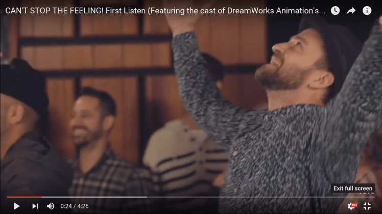 can't stop the feeling! justin timberlake